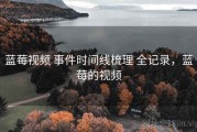 蓝莓视频 事件时间线梳理 全记录，蓝莓的视频