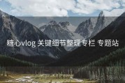 糖心vlog 关键细节整理专栏 专题站