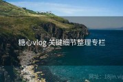 糖心vlog 关键细节整理专栏