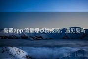 岛遇app 流量爆点情报局，遇见岛屿