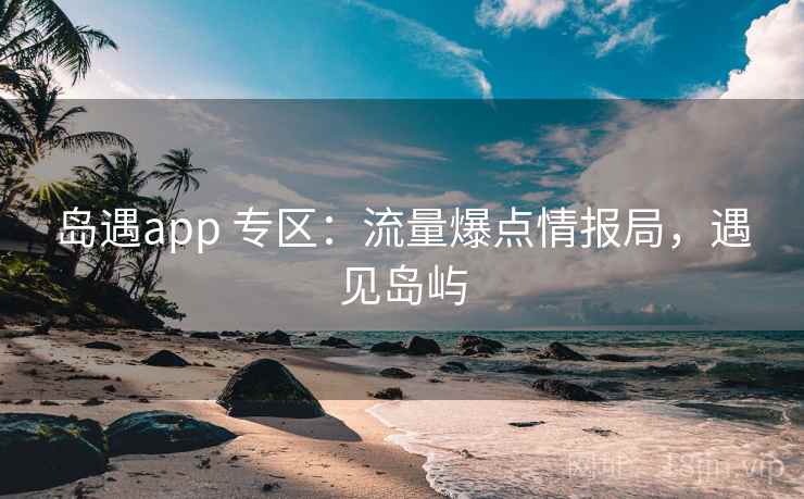 岛遇app 专区：流量爆点情报局，遇见岛屿