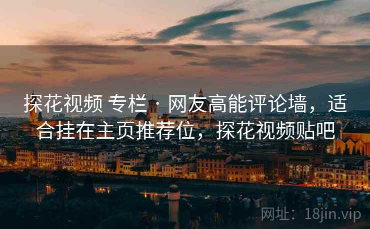 探花视频 专栏 · 网友高能评论墙，适合挂在主页推荐位，探花视频贴吧